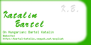 katalin bartel business card